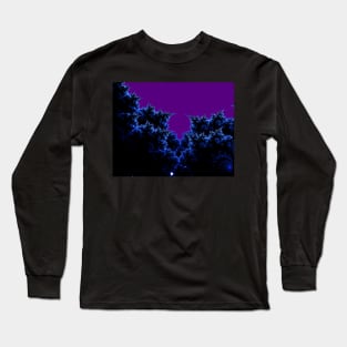 Mandelbrot Fractal Black Purple Long Sleeve T-Shirt